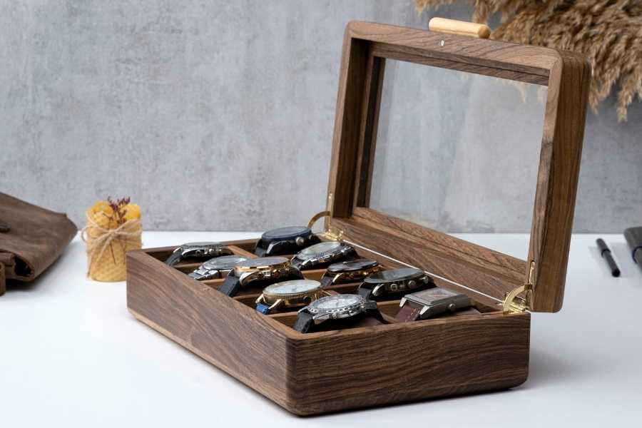 Walnut display case