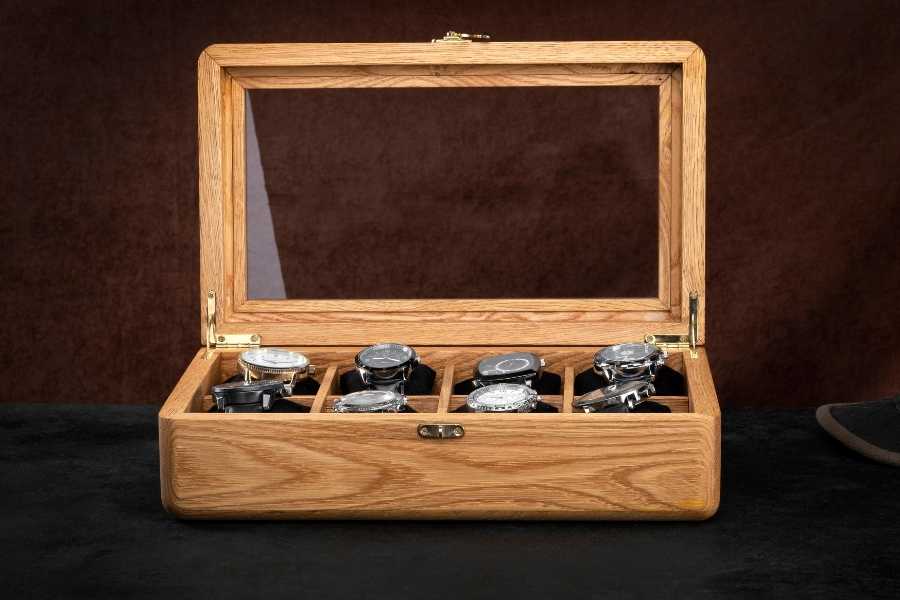 Chestnut display case